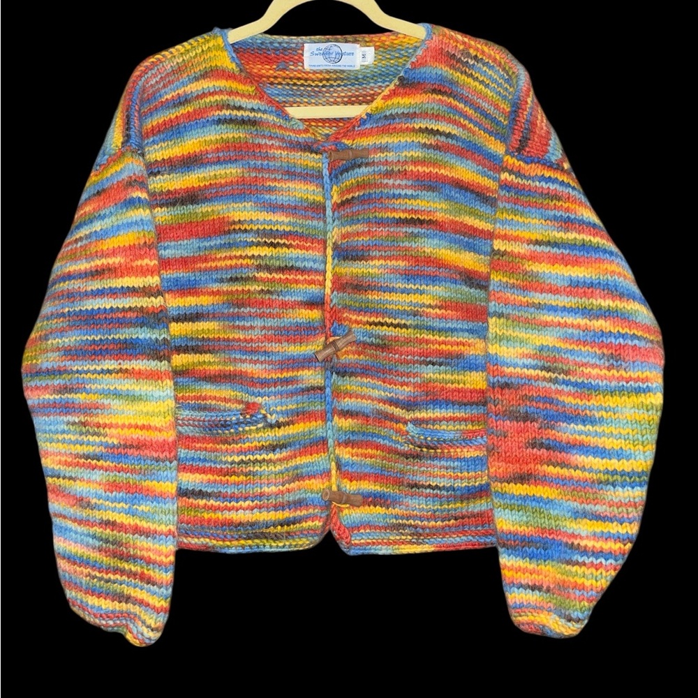 The sweater Venture - wool/alpaca handmade cardigan